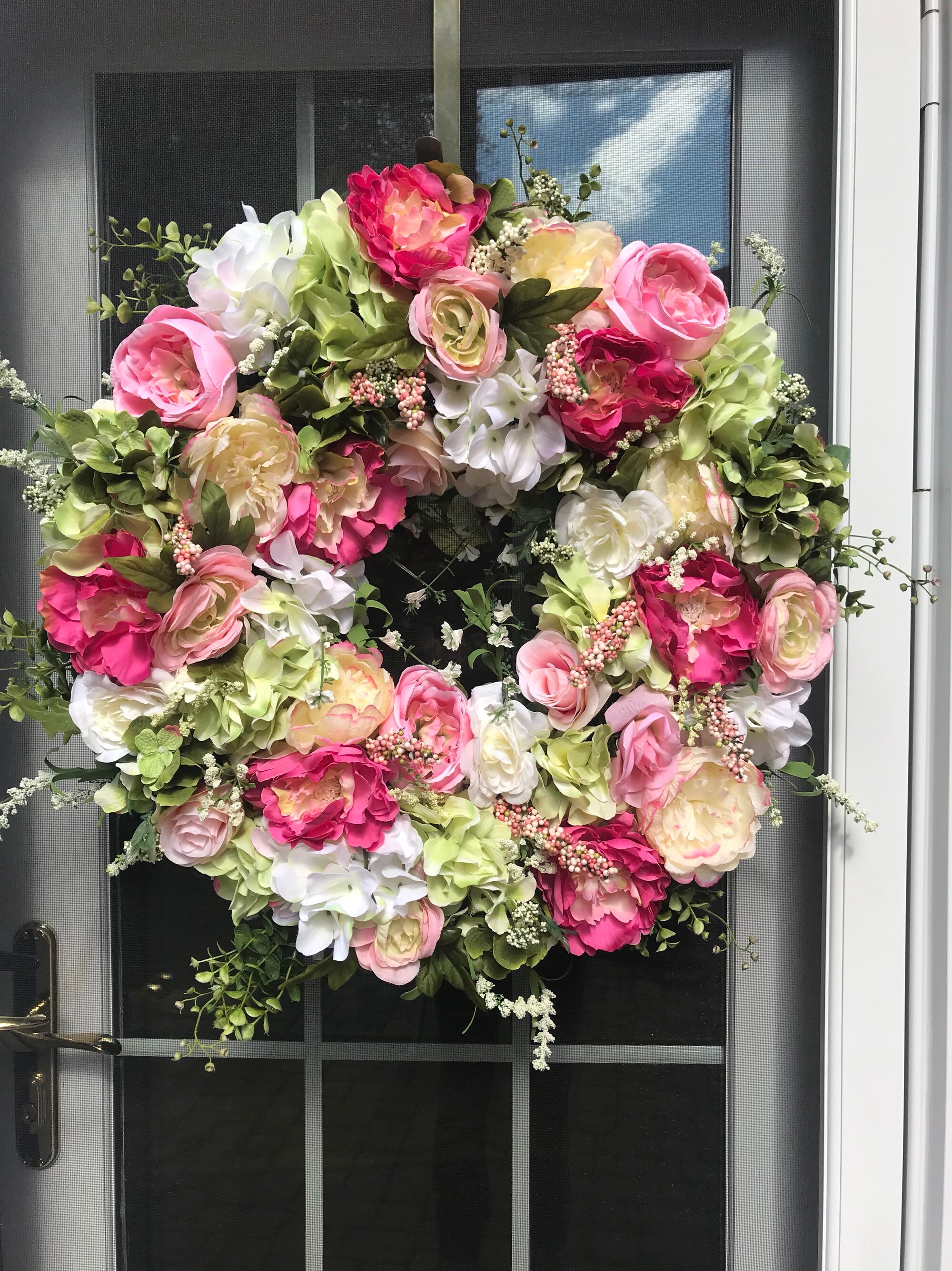 Front Door Wreaths Summer Wreaths for Front Door Flower Door Etsy