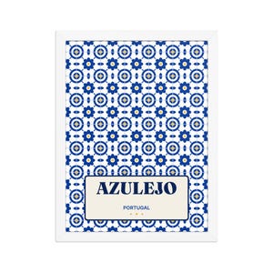 Azulejo Portugal Framed Print 30x40 cm, Portugal Wall Art, Portuguese Gift for Christmas, Emigrant Home Decor, Blue White Art
