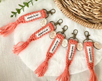 Keychain. Holy Spirit keychain. Tassel keychain. Catholic gifts for women. Boho style keychain. Kindle in me. Catholic bag charm.