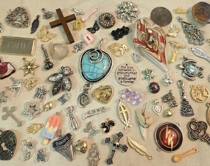 100+ Vintage to Modern Mixed Random Charms or Pendants Lot (95) - Etsy