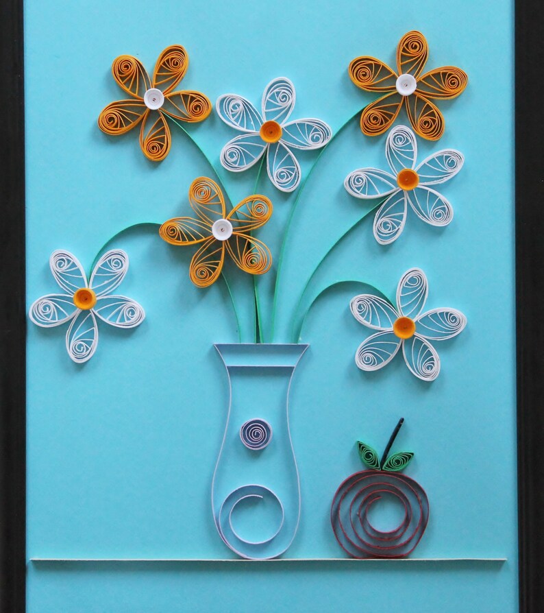 Paper Quilling An Apple A Day Quilling247 OOAK Etsy
