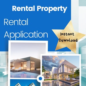Rental Property Application Form With FREE Complete Guide!! Fillable PDF And Word Document! Instant Printable Download!