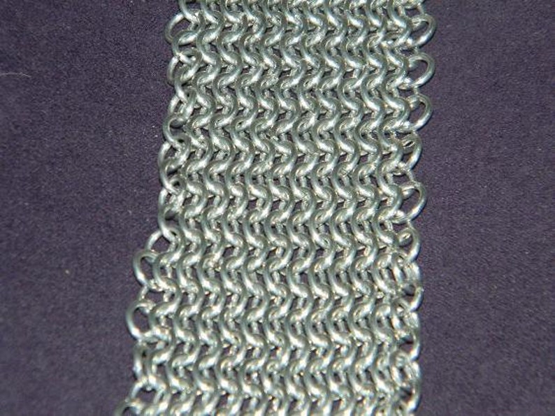 Bright Aluminum Chainmail Neck Tie