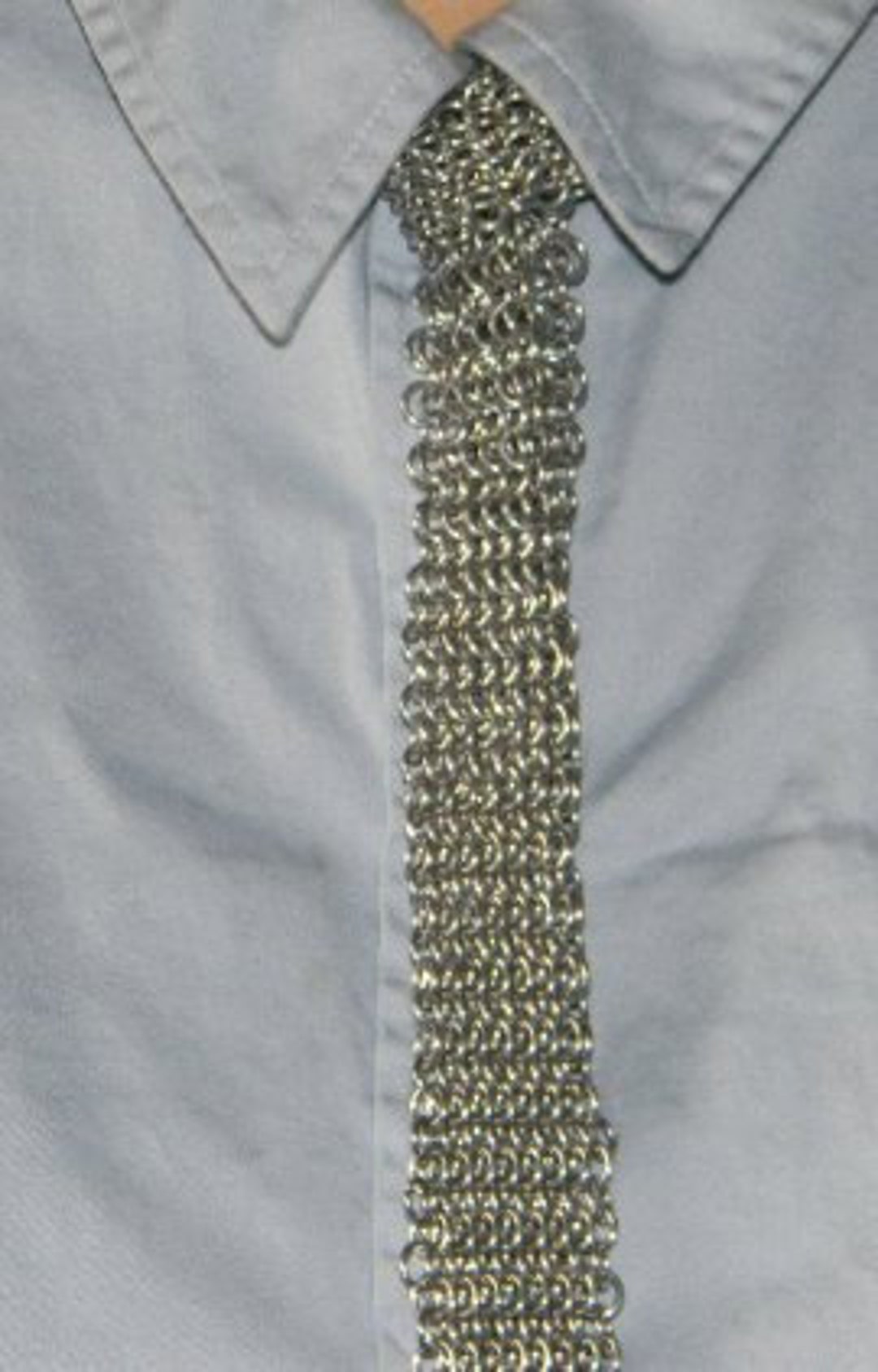 Bright Aluminum Chainmail Neck Tie Etsy