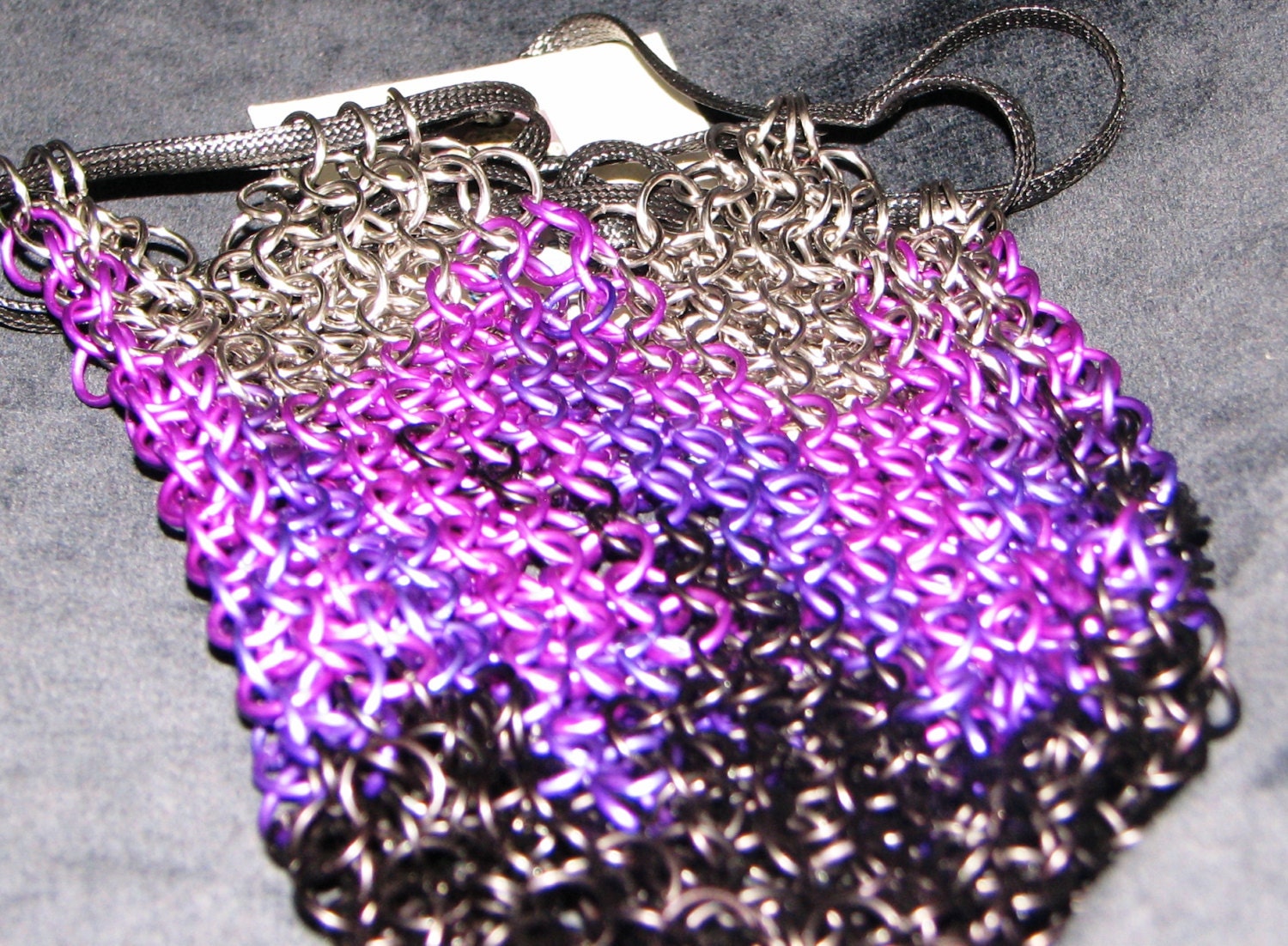 Custom Chainmail Dice Bag W/flame Pattern OOAK Etsy