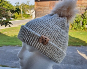 Slouchie Beanie Hat, Au Naturel Beige Tuque