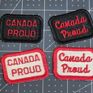 Canada Proud Mini Iron-On Patch, Canadian Embroidered Patch