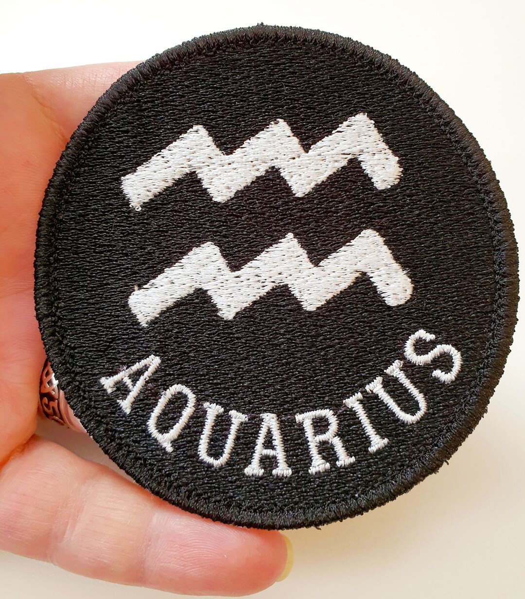 Aquarius Symbol Iron-on Patch, Zodiac Sign, Embroidered Patch - Etsy