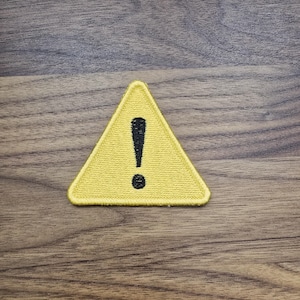 Malfunction Warning Sign Patch – Tech Humor Embroidered Iron-On or Sew-On Accessory