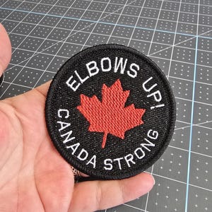 Ellenbogen hoch!  Kanada Stark! Codes Levés! Kanada Fort! Patch, Bügelbild, Bügelbild