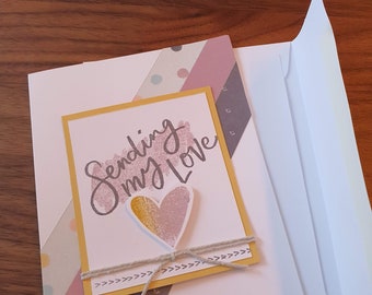 Sending My Love Card, Handmade Card