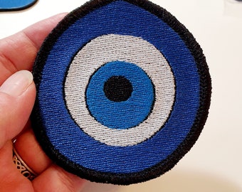Evil Eye Iron-On Patch, Embroidered Patch, For Protection