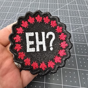 え？カナダのアイロン接着ワッペン、赤いカエデの葉、刺繍ワッペン