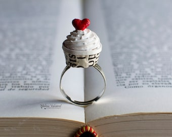 Cupcake Ring | Adjustable Sweet Heart Ring | Cute Gift for Her