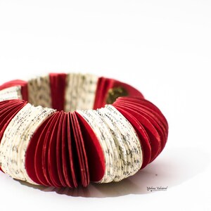 Papier Armband - Papier Schmuck - Nachhaltiger Schmuck - Geschenk zum ersten Jahrestag - Buch Liebhaber Geschenk - Valentinstag Geschenk