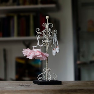 ON SALE - Miniature Coat Rack with Tutu and Ballerina Shoes - Paper Sculpture - Paper Art