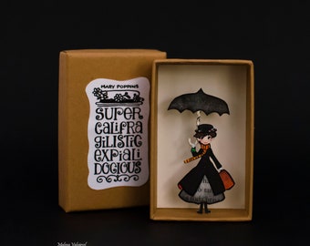 SuperCalifragilisticExpialidocious - Mary Poppins - Diorama z pudełka zapałek