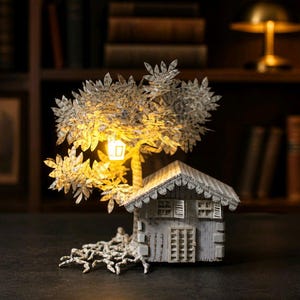 LEDライト付き灯台ペーパージオラマ：ミニチュアペーパーアート - Etsy