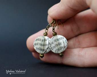 Music Paper Jewelry - Unique Paper Earrings - Paper Jewelry