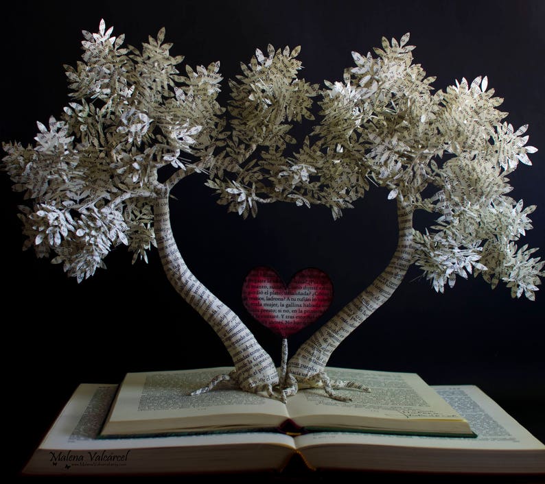 The Tree of Love Book Art Book Sculpture Altered Book Etsy