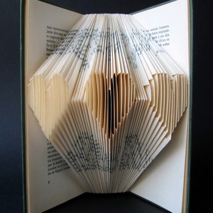 DIY Tutorial for Folded Book Art - Folded Heart - Instant Download