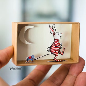 Follow Your Dreams - Matchbox Diorama - Paper Art