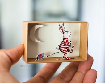 Follow Your Dreams - Matchbox Diorama - Paper Art