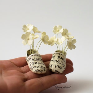 Flowers in my Shoes Miniature Paper Art Chic Miniatures Miniature Style Sustainable Paper Gift First Anniversary image 2