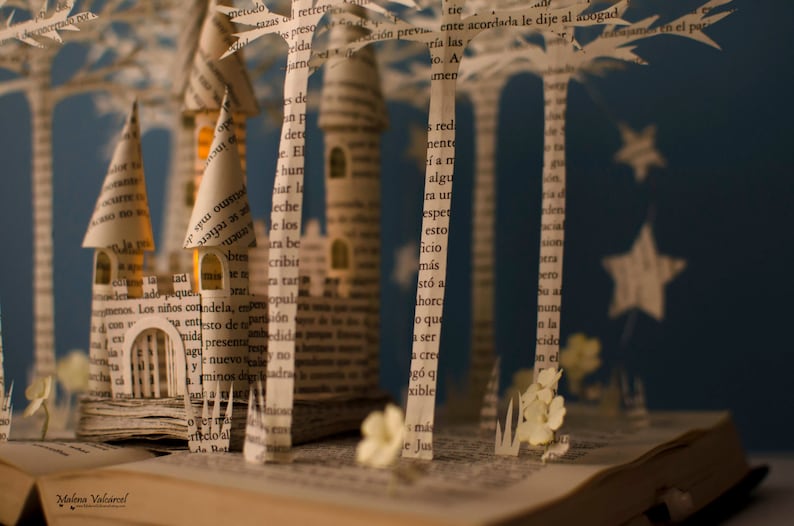 Fairytale Castle Book Sculpture Book Art Altered Book Made to Order image 7