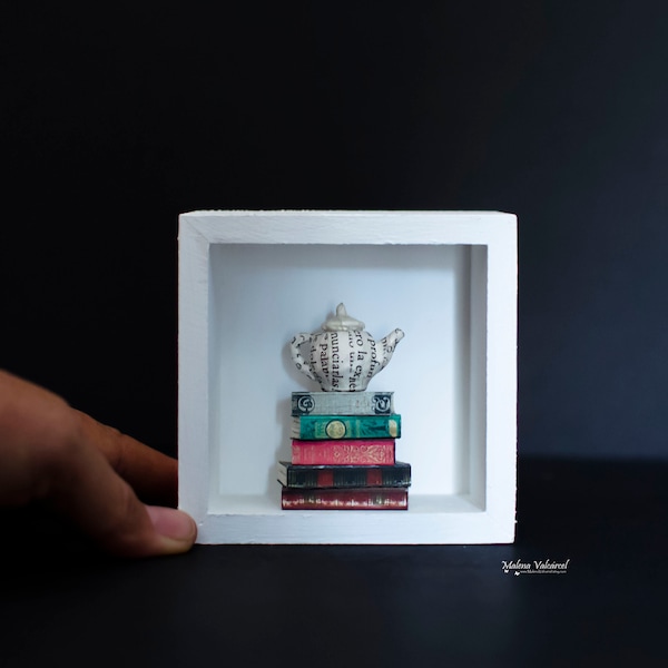 Diorama - A Tea and A Book - Miniatures - Paper Art