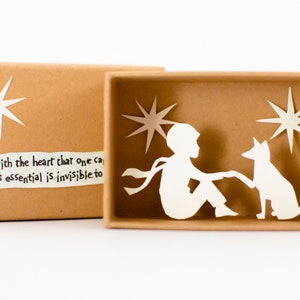 The Little Prince - Matchbox Diorama – Diorama - Paper Art - The Little Prince Gift - Home Decor - Birthday gift - It is only with the heart