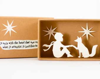 The Little Prince - Matchbox Diorama – Diorama - Paper Art - The Little Prince Gift - Home Decor - Birthday gift - It is only with the heart