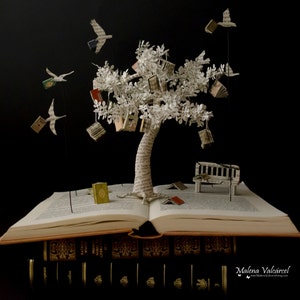 The Tree of Knowledge Book Sculpture Book Art Altered Book Made To Order image 4