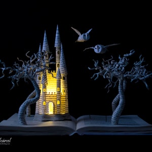 Harry Potter Book Sculpture Book Art Altered Book Decorative Art Sustainable Eco-friendly Recycled Art Harry Potter Art image 1