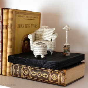 Diorama Paper Sculpture Handmade Art Miniature Art Book Nook Book Paper Diorama with light Great Comfort image 5