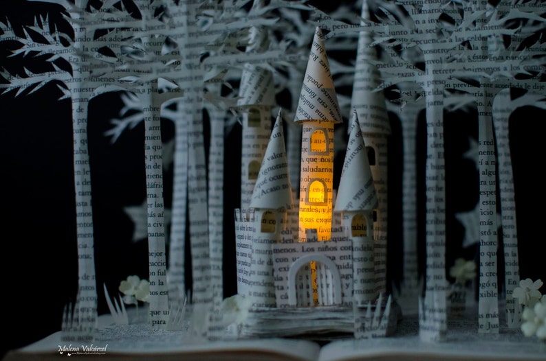 Fairytale Castle Book Sculpture Book Art Altered Book Made to Order image 5