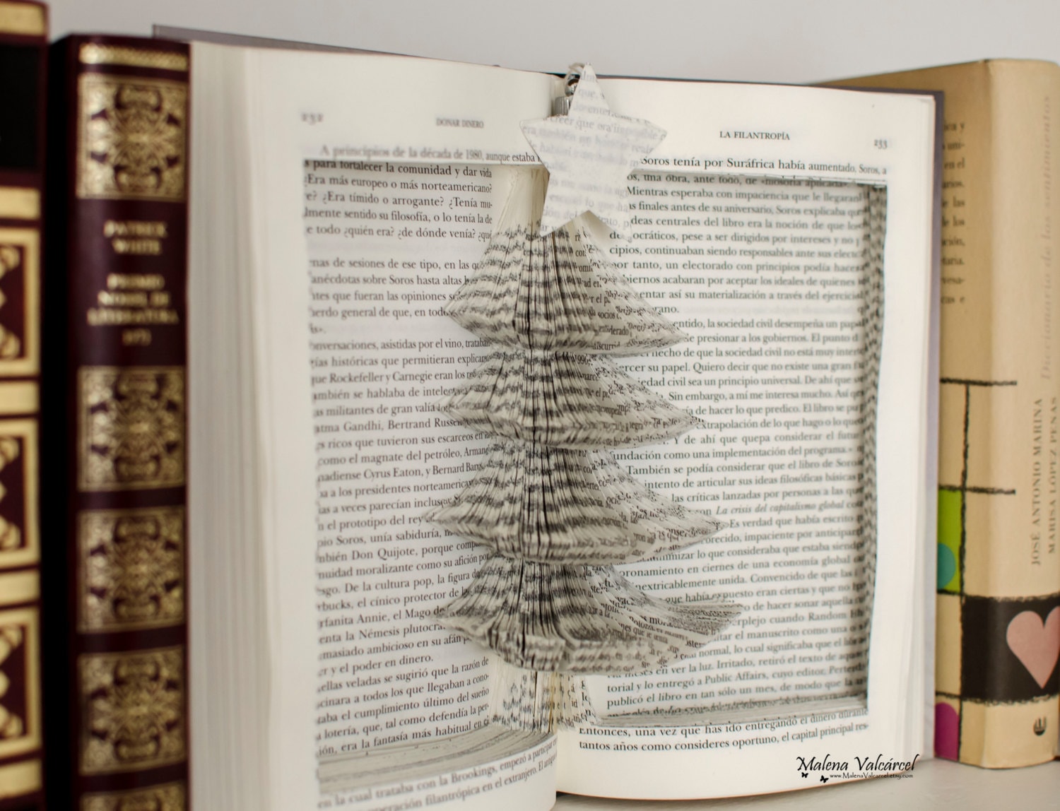 DIY Tutorial for Christmas Tree Book Sculpture With Template Etsy