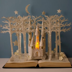 Fairytale Castle Book Sculpture Book Art Altered Book Made to Order image 1