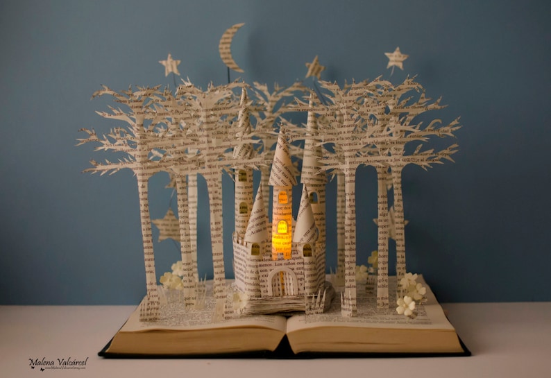 Fairytale Castle Book Sculpture Book Art Altered Book Made to Order image 1