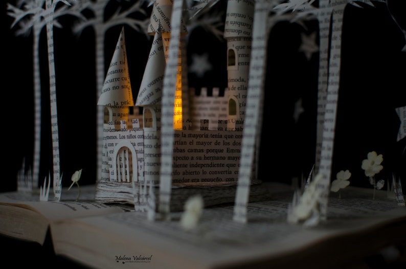 Fairytale Castle Book Sculpture Book Art Altered Book Made to Order image 3