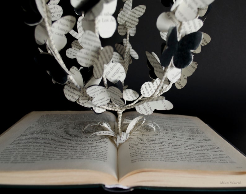 The Tree of Butterflies Book Art Book Sculpture Altered Etsy