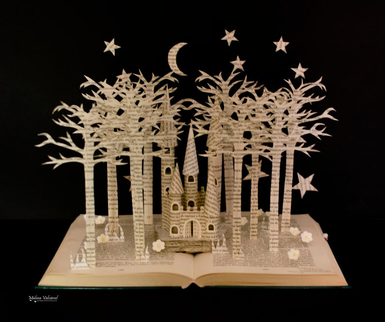 Fairytale Castle Book Sculpture Book Art Altered Book Made to Order image 9