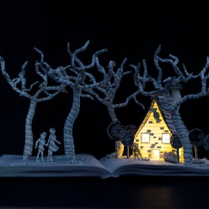 Hansel & Gretel - Book Sculpture - Altered Book