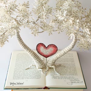 The Tree of Love Book Art Book Sculpture Altered Book Handmade Art Paper Art Paper Tree image 6