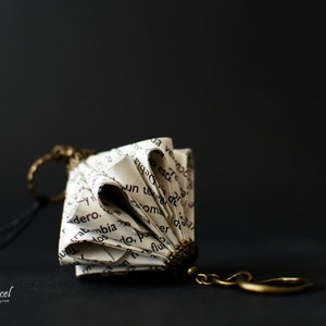 Book Paper Necklace Paper Jewelry Paper Art Origami miniature sculpture image 3