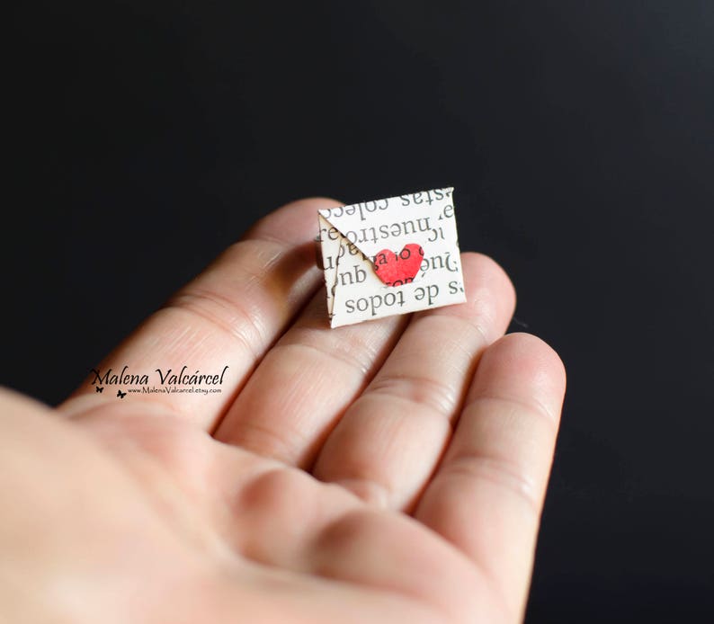 Personalised Message Envelope Ring Paper Ring Miniature Envelope Ring with Personalised Message image 9