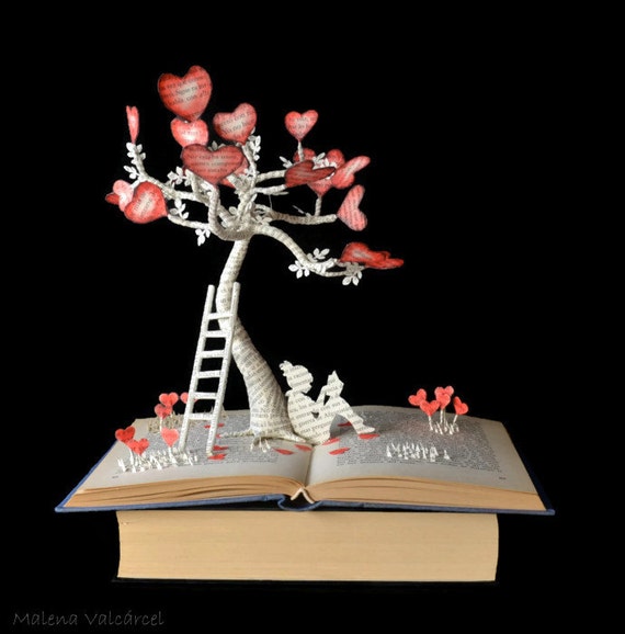 The Tree of Love Book Art Book Sculpture Altered Book Mothers Day 