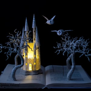 Harry Potter Book Sculpture Book Art Altered Book Decorative Art Sustainable Eco-friendly Recycled Art Harry Potter Art image 5