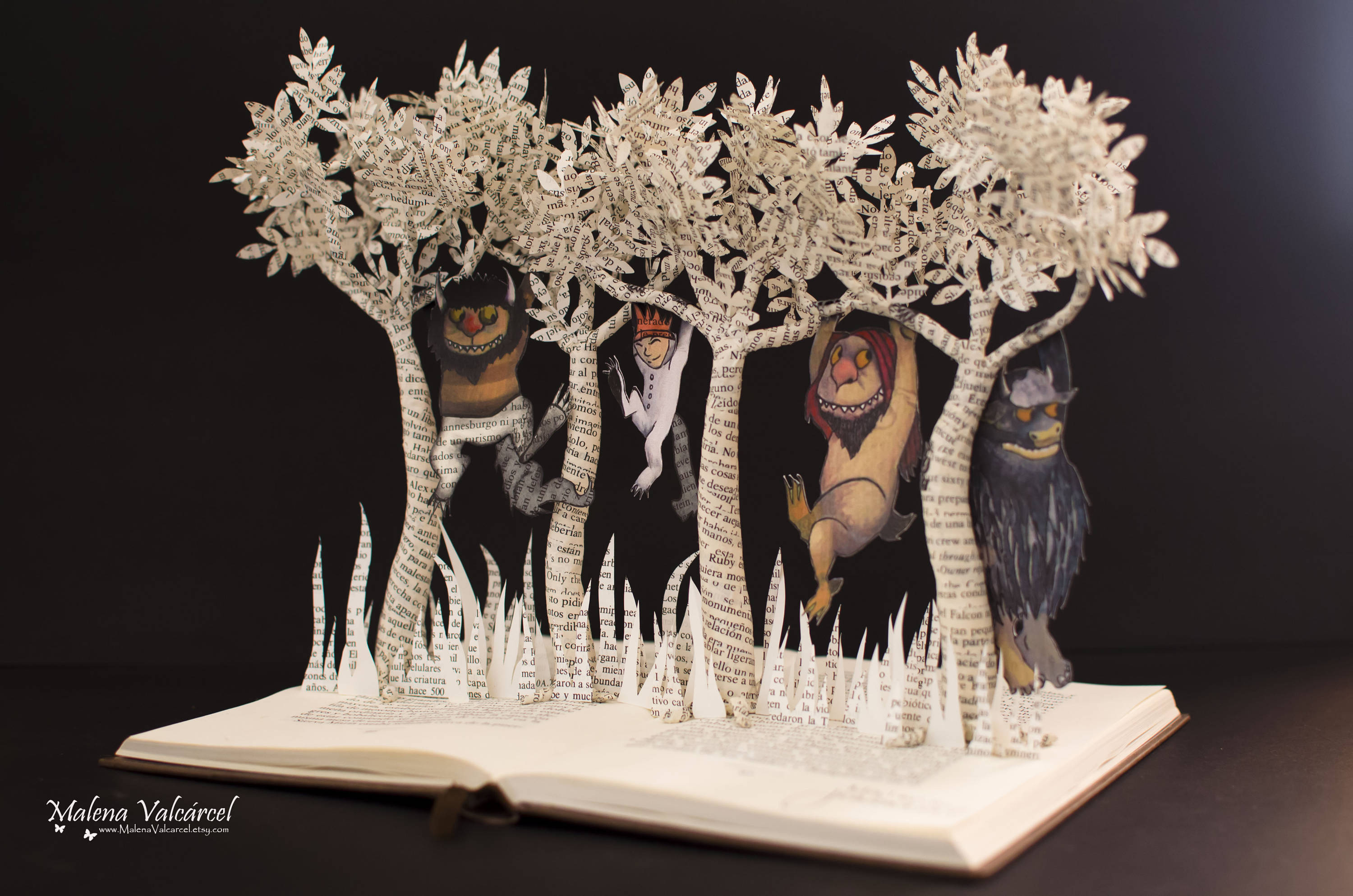 Where the Wild Things Are Altered Book Art - Handmade - Etsy