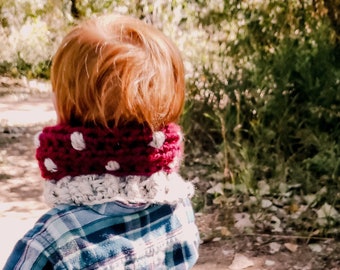 Crochet Toadstool Cowl Pattern: Chunky Mushroom Scarf (PDF Pattern)